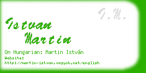 istvan martin business card